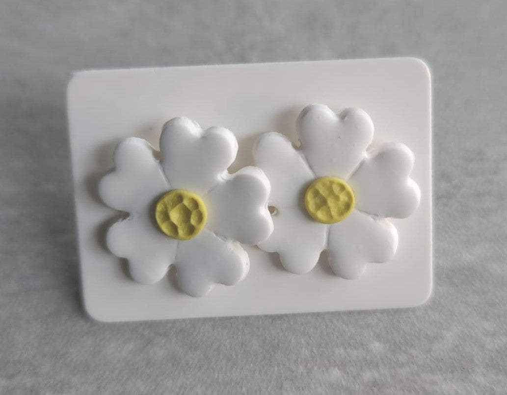 White flower studs