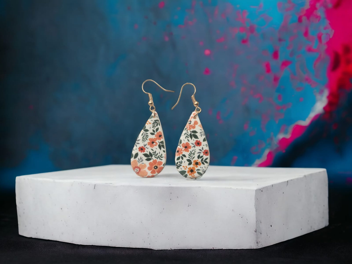 Tear drop Flower earring