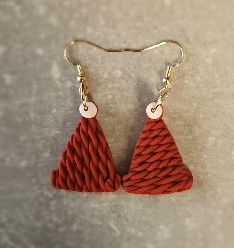 Christmas Tree Hat Earrings