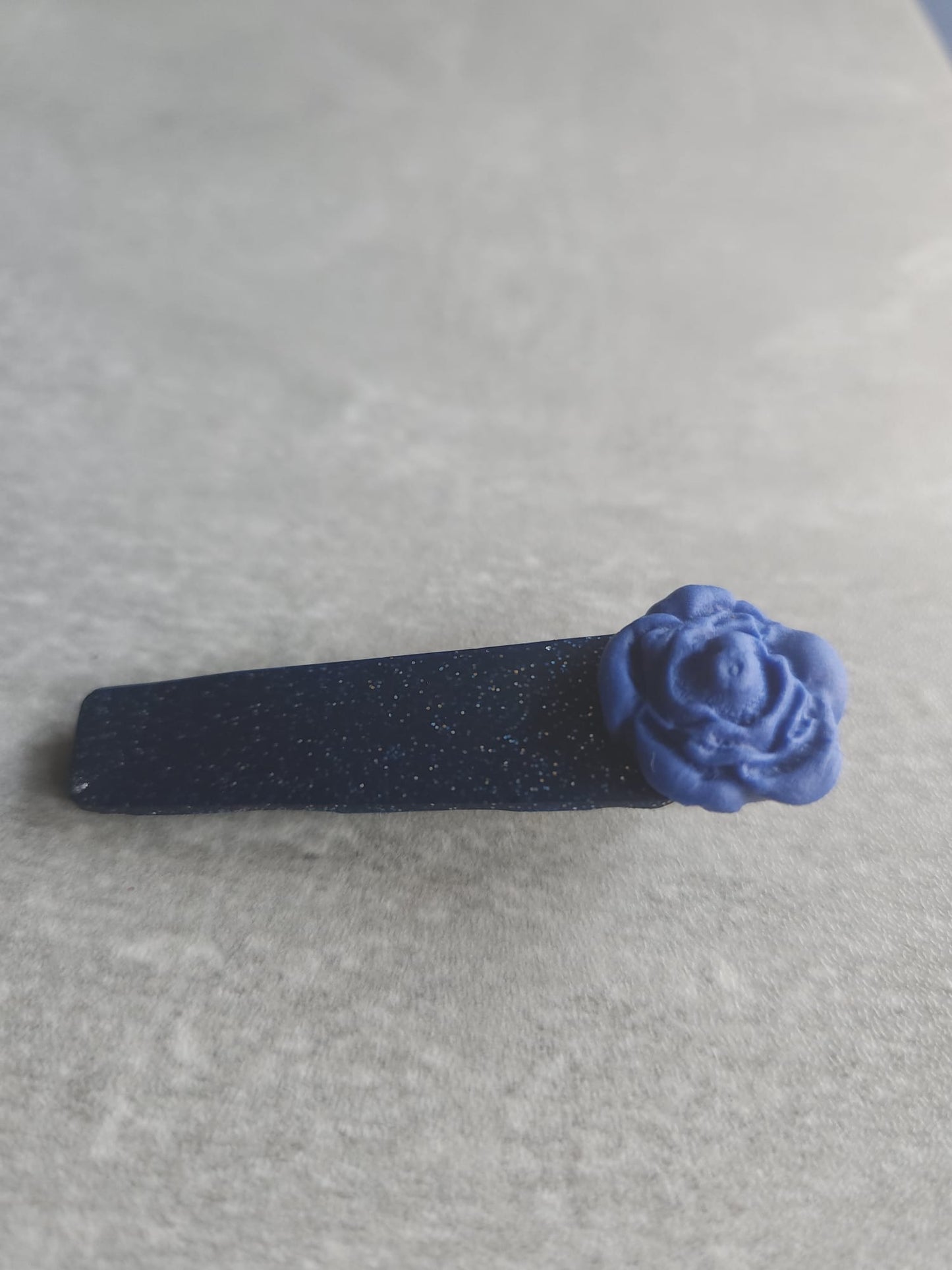 Dark Blue Flora Hair clip