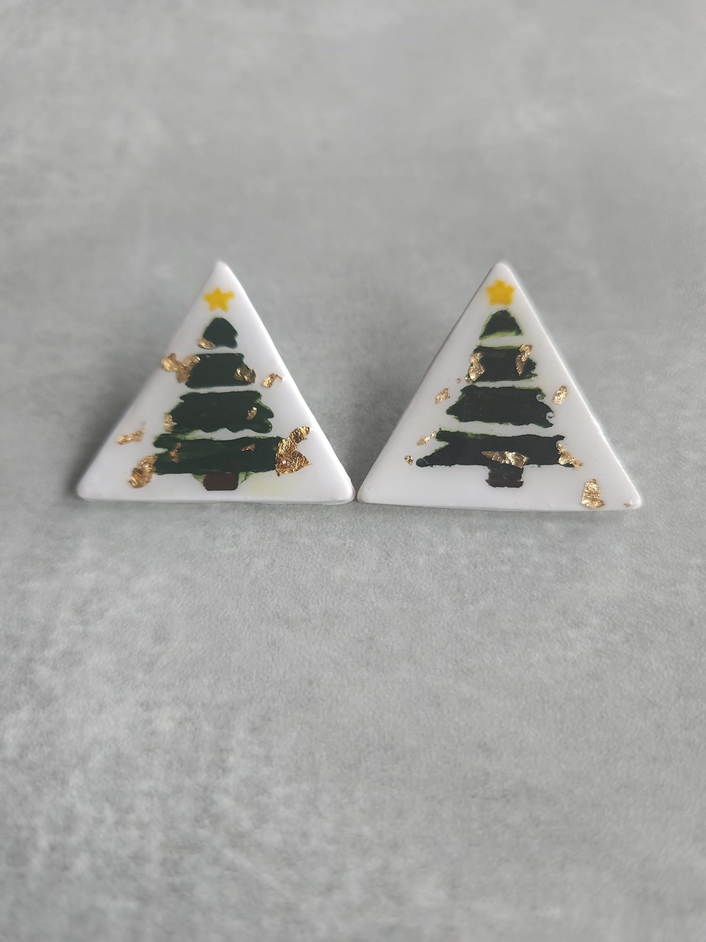 Resin Christmas Tree earrings