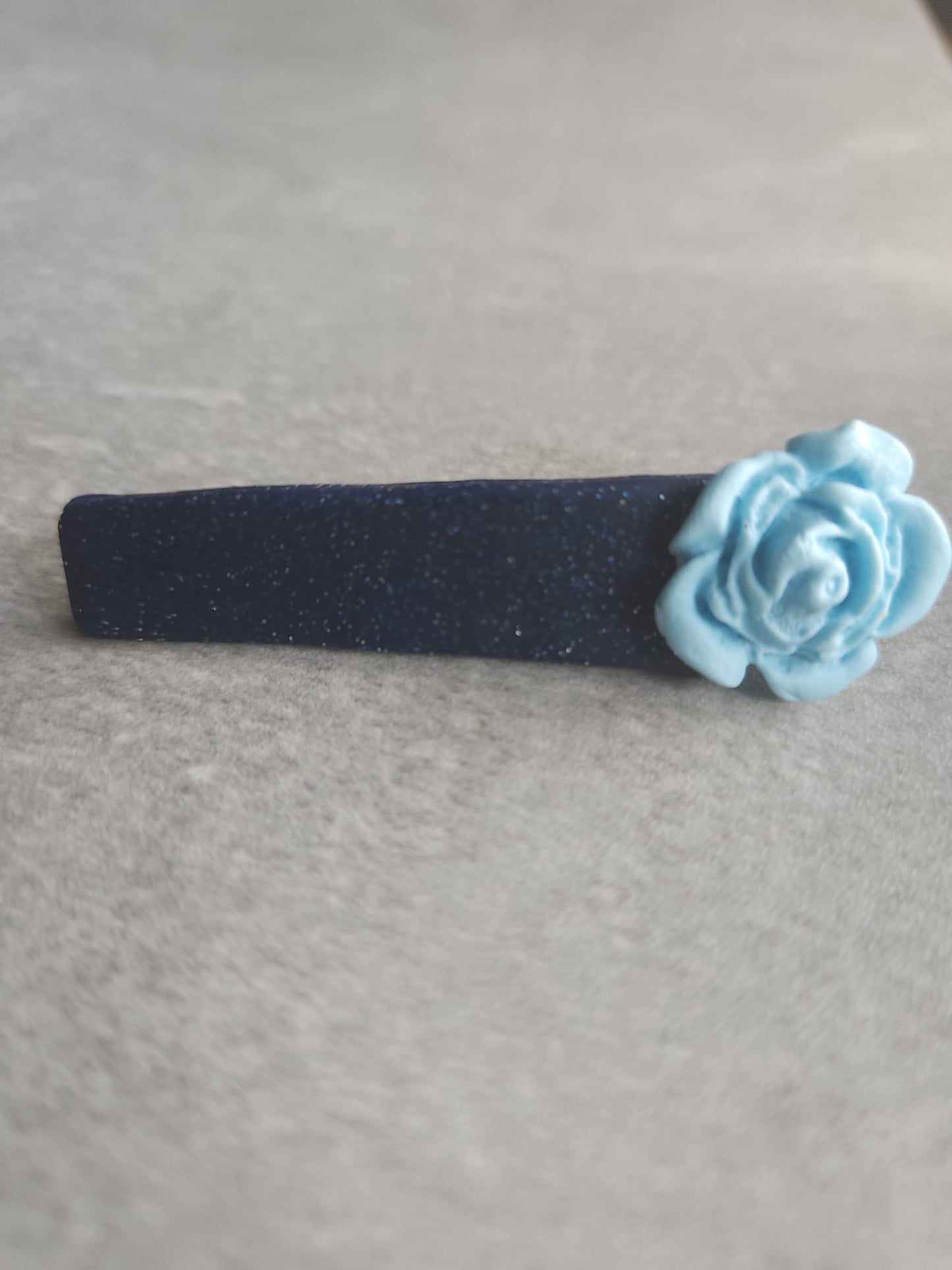 Light Blue Flora Hair clip