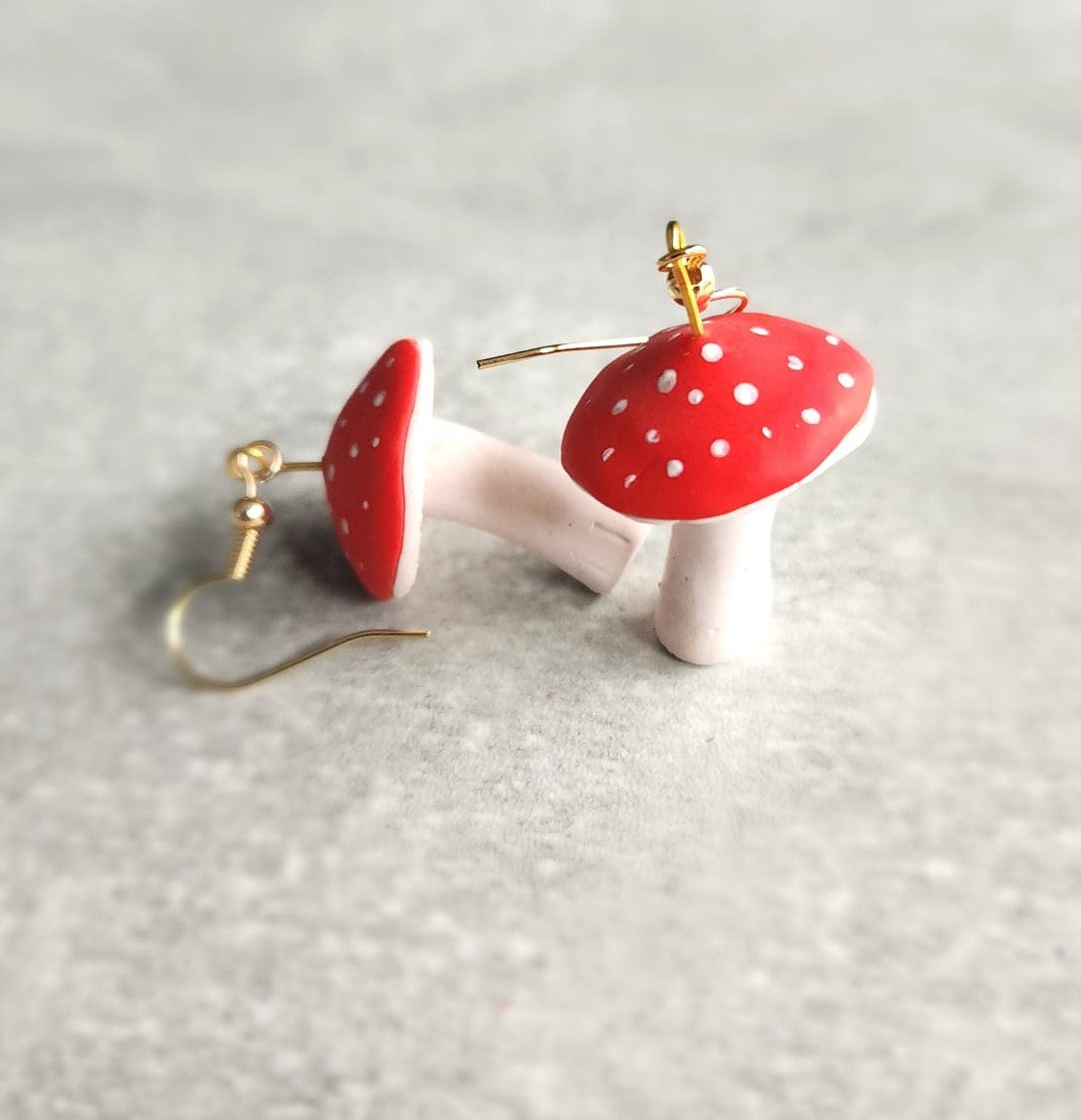 Red Mushroom Earrings