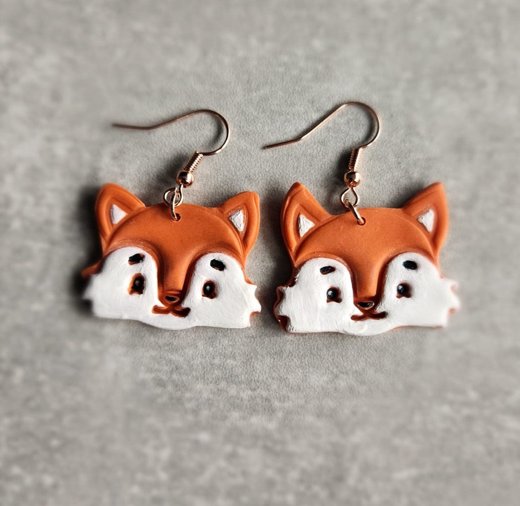 Fox Face Earrings
