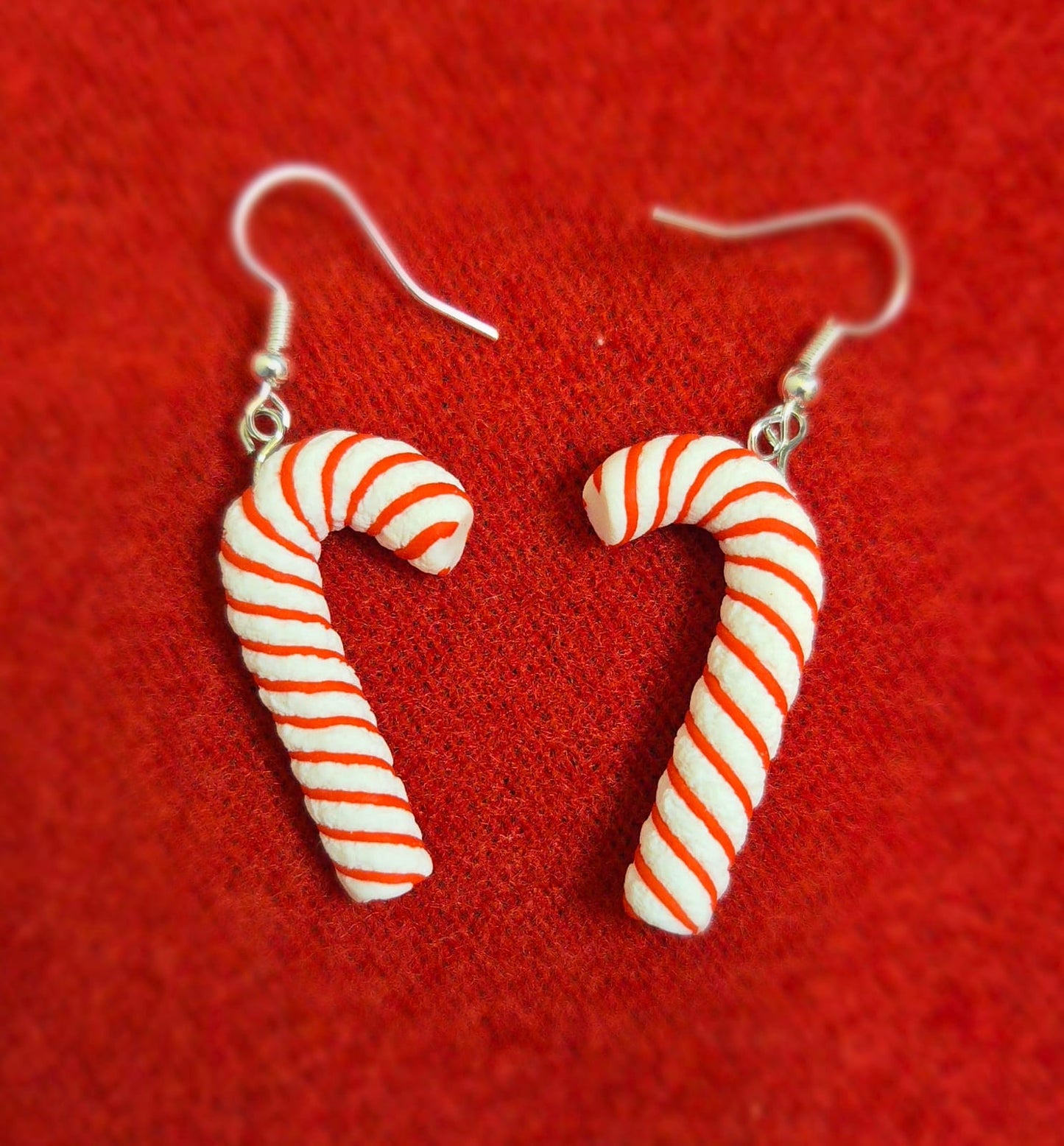 Candy Cane Dangle Earrings