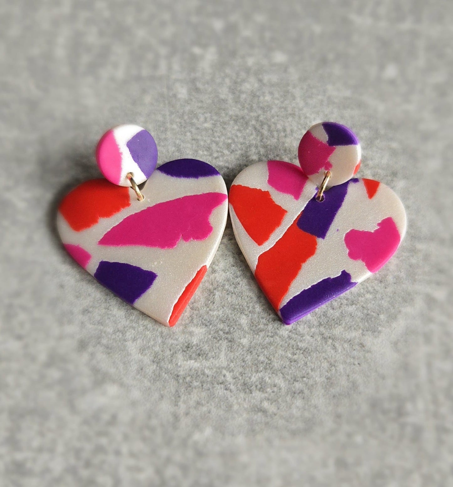Abstract Mosaic Hearts