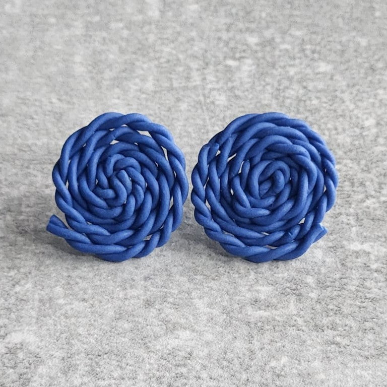 Blue Swirl Studs