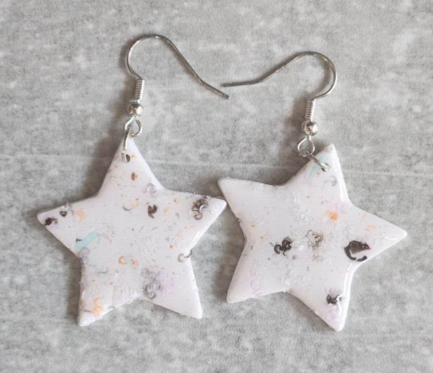 sprinkles satr shape coated with resin