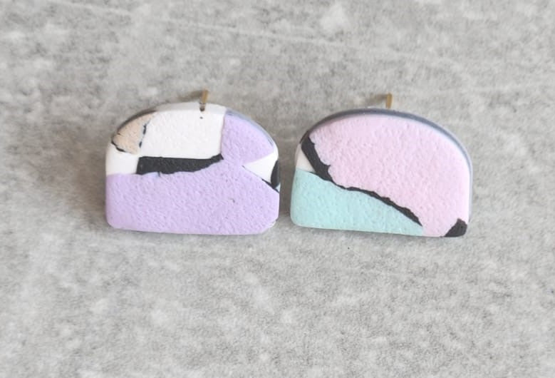 Coastal Serenity" Handcrafted Polymer Clay Earrings