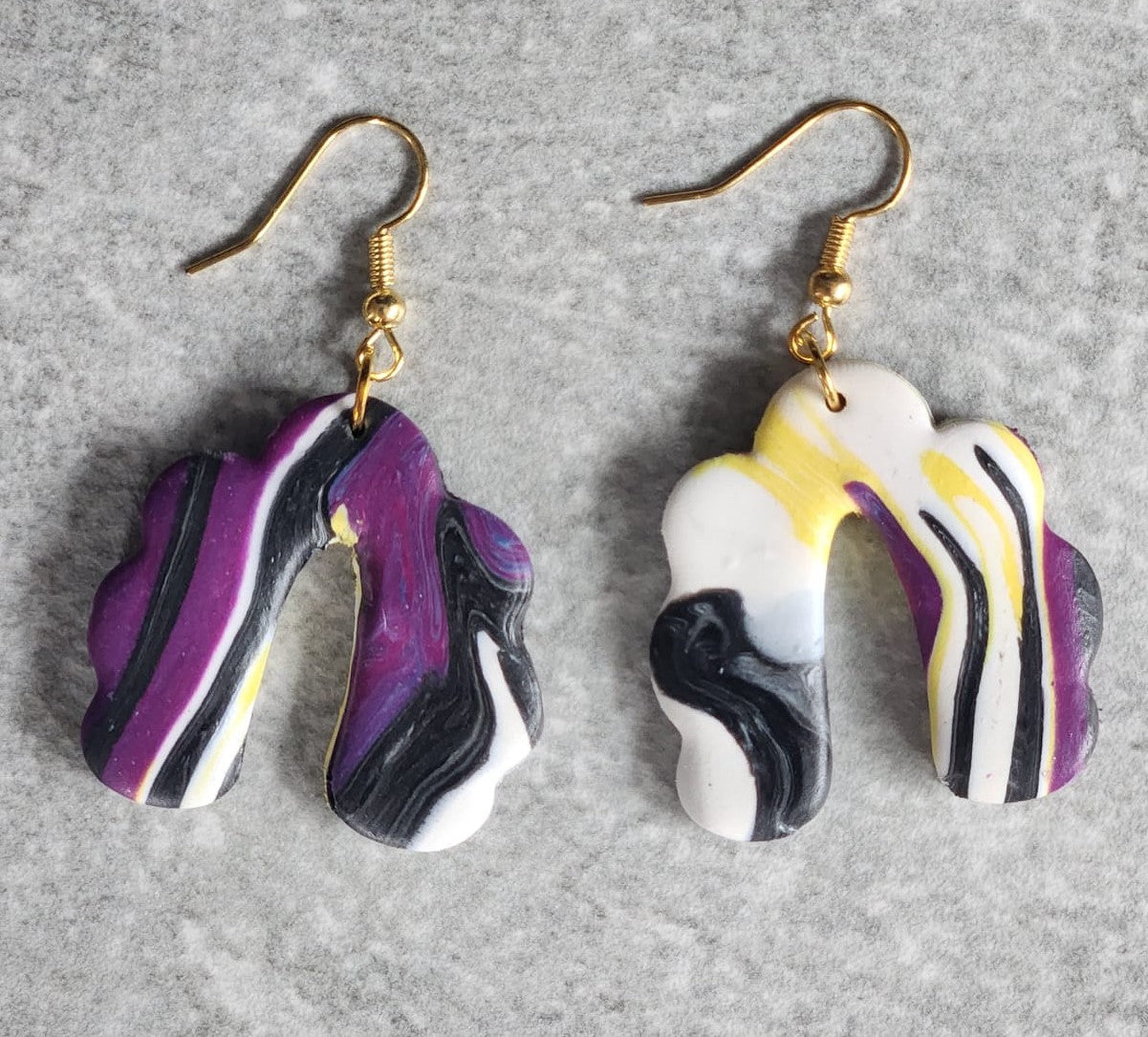 Galactic Waves Polymer Clay Earrings