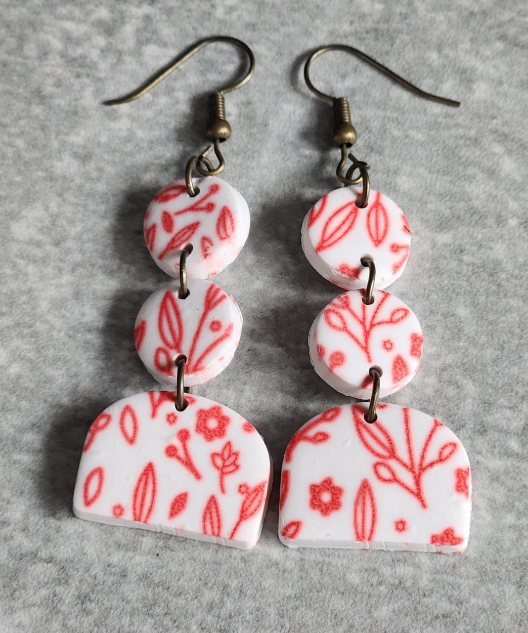 Orange Swing Polymer Clay Earrings