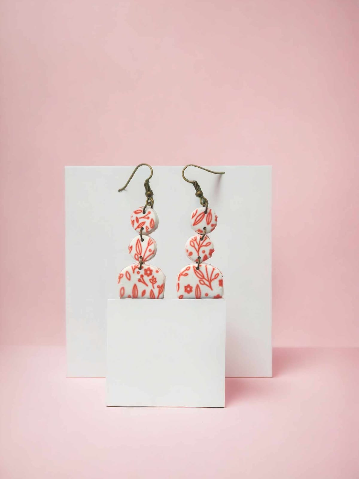 Orange Swing Polymer Clay Earrings